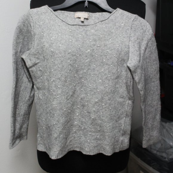 Benetta B Merino wool Grey sweater Lg - Picture 1 of 4